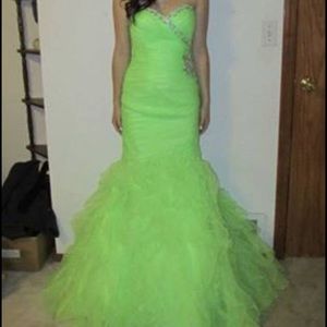 Lime green formal gown
